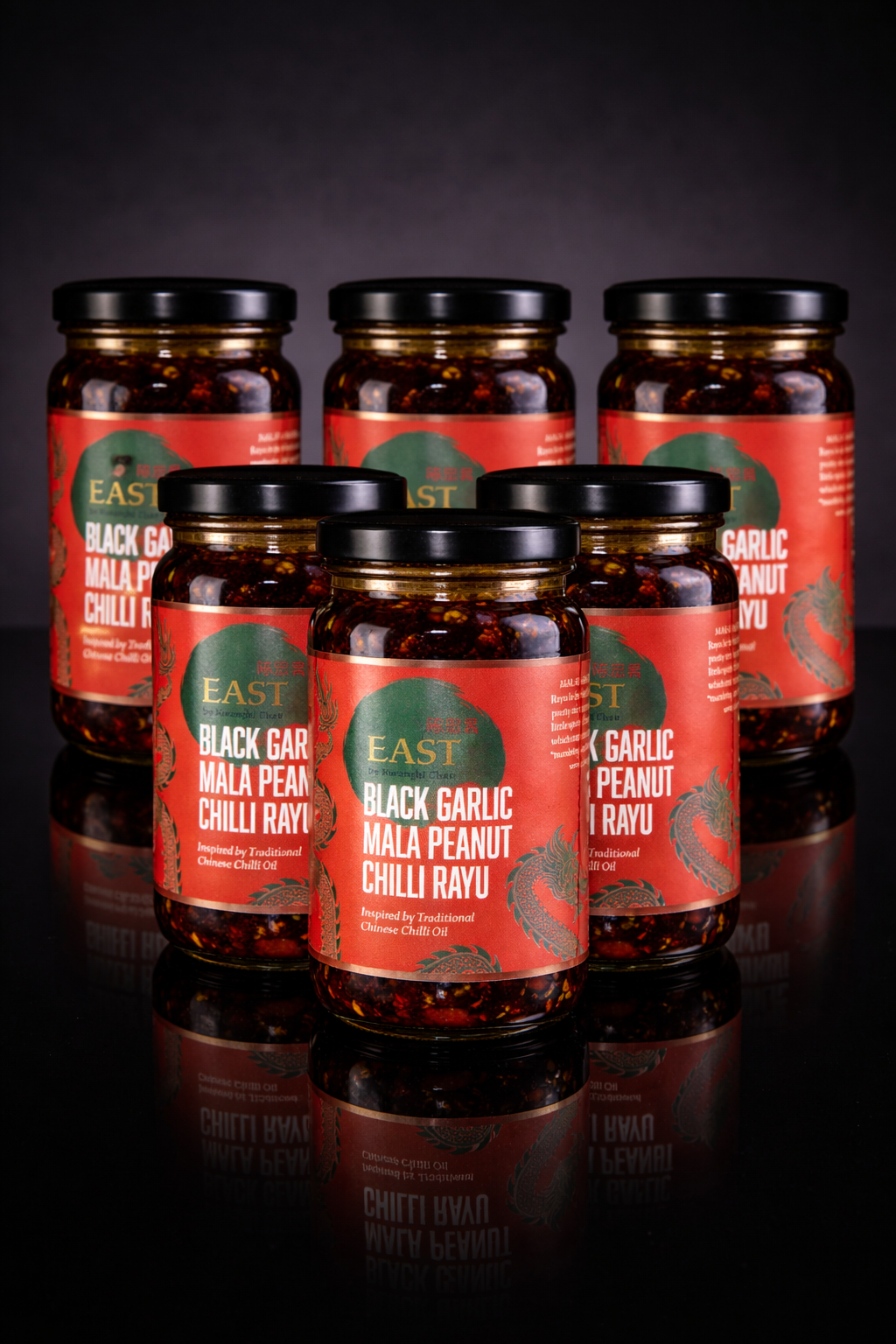 Black Garlic Mala Peanut Chilli Rayu Bundle of 6 jars